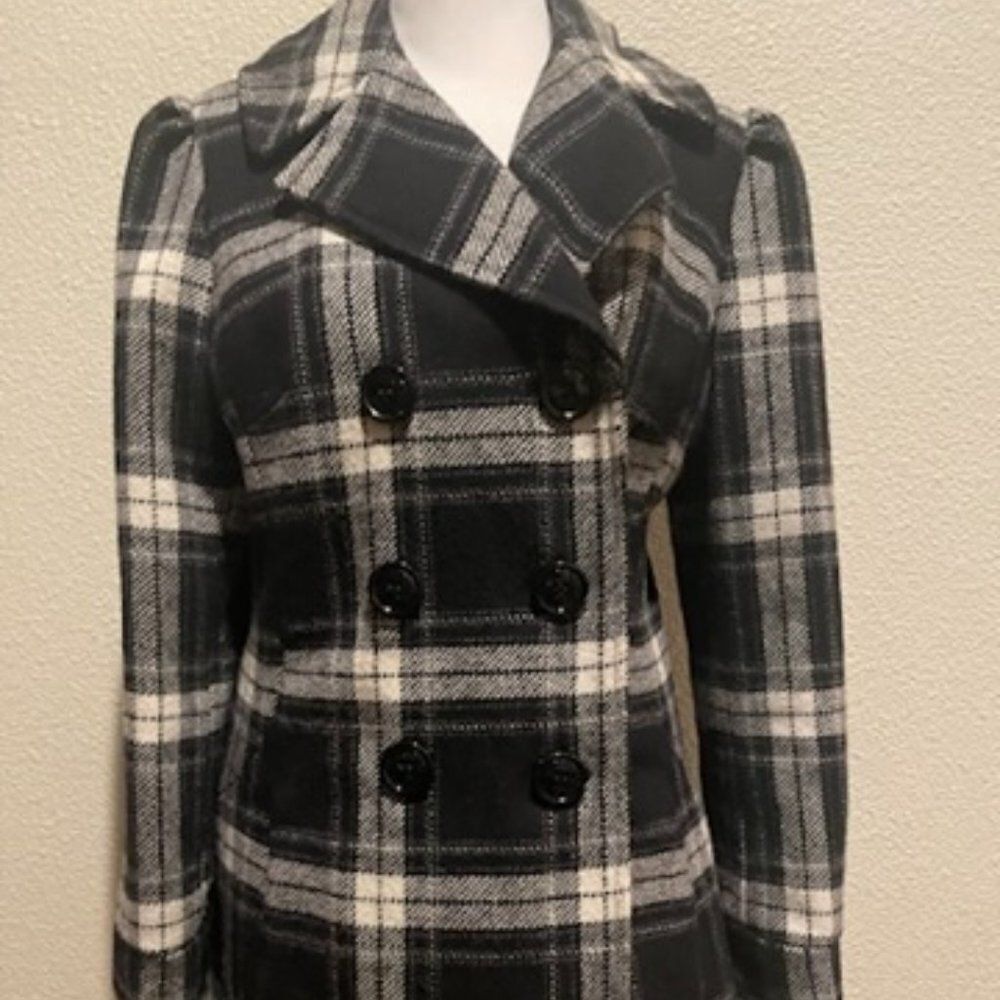 NWOT Steve Madden Checkered Plaid Women's Coat Size M
